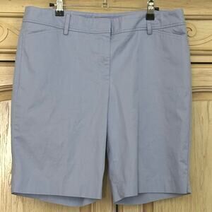 Talbots‎ Womens Size 12P The Perfect Shorts Light Blue Flat Front Pockets